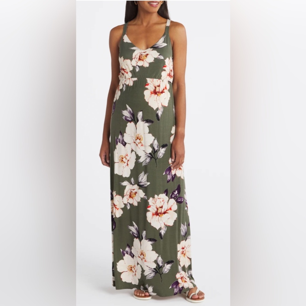 Nine Britton Rosa Maternity Knit Maxi Dress